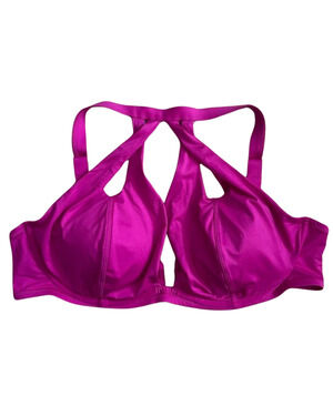 City Chic Fuchsia Cutout Underwired Bikini Top - Size 20 EUC